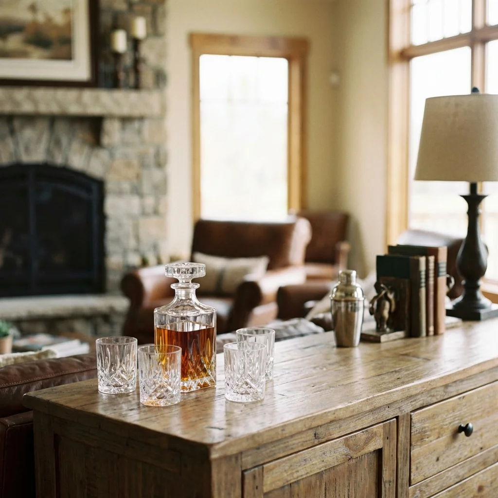 Carafe et verres cristal